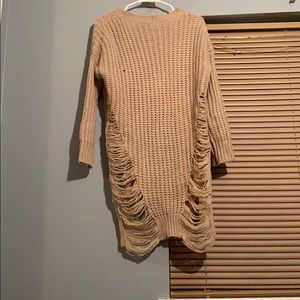 Sweater with ripped sides